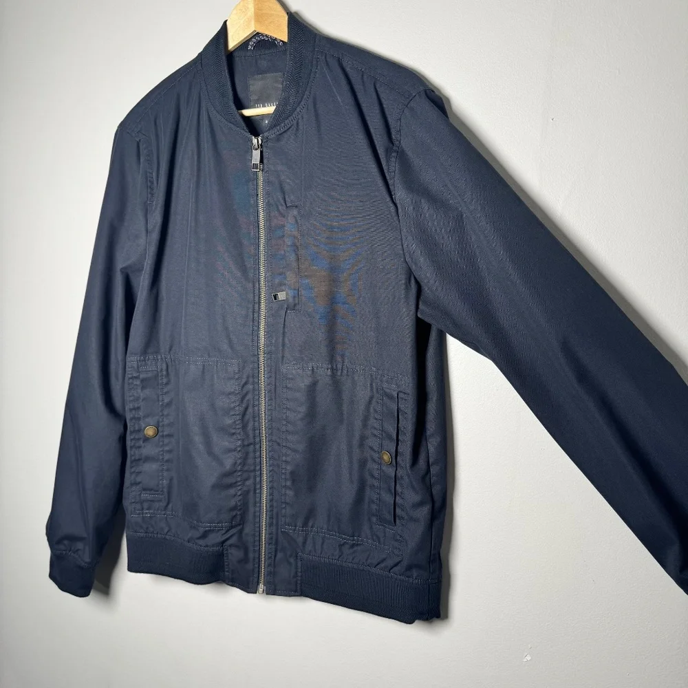 Ted Baker Bars Bomber Jacket in Navy Sz M